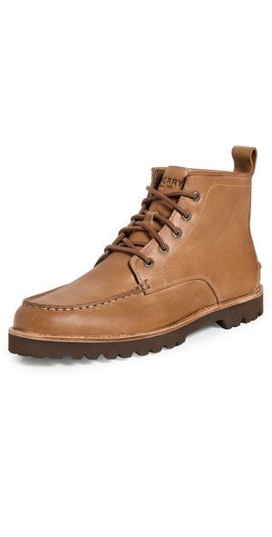 Sperry Newton Apron Toe Boots Tan 10.5