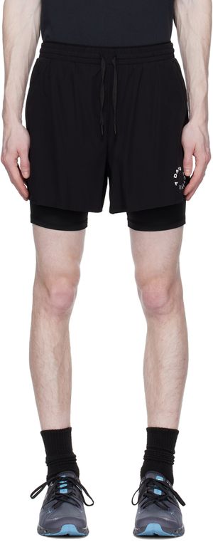 7 DAYS Active Black Two-In-One Shorts
