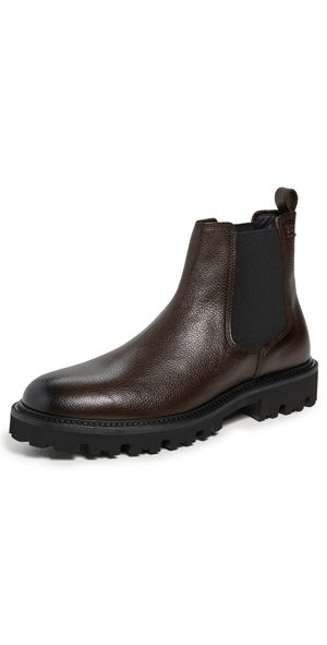 BOSS Julyo Leather Chelsea Boots Dark Brown 8