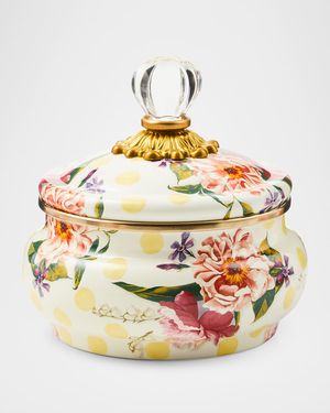 Wildflowers Yellow Squashed Pot