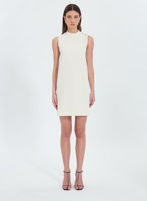 Zapa - Robe courte col rond - Taille 46 - Blanc