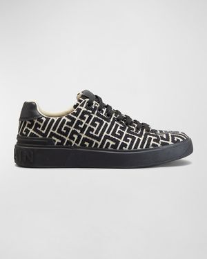 Men's B-Court Jacquard Monogram Low Top Sneakers
