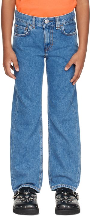 Acne Studios Kids Blue Patch Jeans