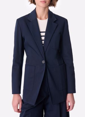 Vanessa Bruno - Veste de tailleur boutonnée à poches - Taille 44 - Bleu