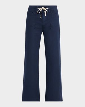 Ari Wide-Leg Tie-Waist Utility Pants