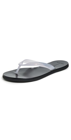 Black Suede Studio Jelly Flip Flops Orchid PVC 40
