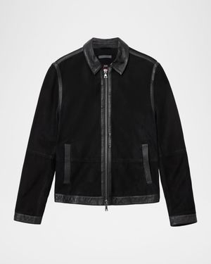 Men's Jaxon Waxed Suede Full-Zip Jacket