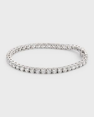 18K White Gold FG-SI1 Diamond Tennis Bracelet, 10.6tcw, 7"L