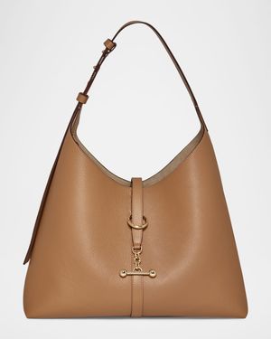 Kite Fine Grain Leather Toggle Hobo Bag