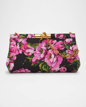 Marlene Medium Flower-Print Clutch Bag