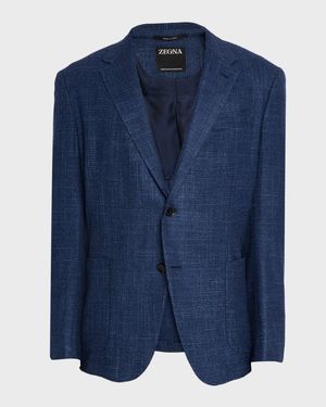 Men's Textured Winter Crossover Blazer