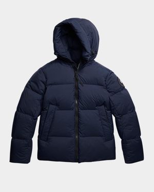 Men's Crofton Matte Nylon Hooded Puffer Jacket