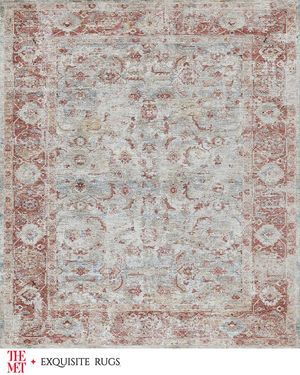 Antique Loom Blue & Rust Rug, 12' x 15'