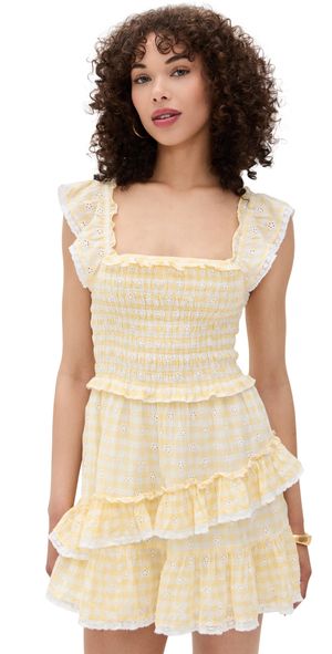 LoveShackFancy Aline Dress Honeycomb M
