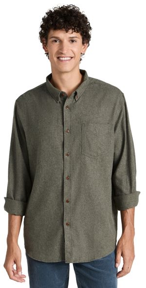 RAILS Runson Button Down Shirt Hunter Green L
