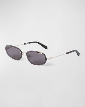 Men's Miami Metal and Acetate Oval Sunglasses