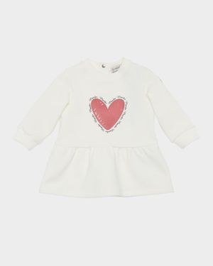 Girl's Heart Logo-Print Sweatshirt Dress, Size 6M-3