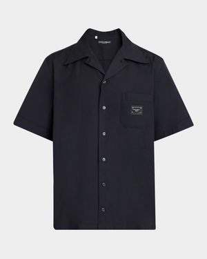 Men's Logo Plaque Camp Shirt