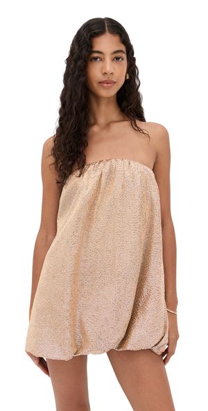 Show Me Your Mumu Beverly Bubble Dress Silver Confetti S