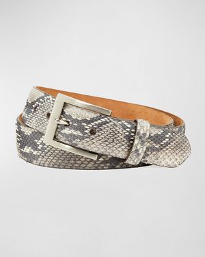 Men's Matte Python Snakeskin Belt