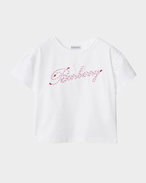 Girl's Roxy Rope Logo-Print T-Shirt, Size 3-14