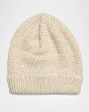Tweeded Cashmere Beanie