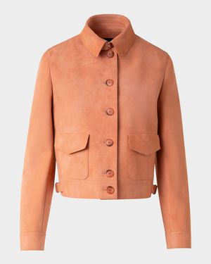 Peer Nubuck Leather Short Jacket