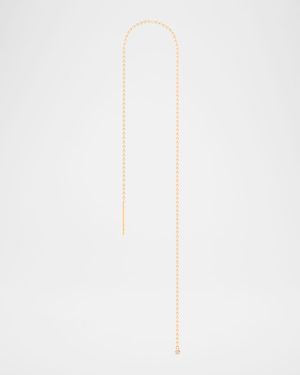 Single Threader 14k Diamond Earring, 4"L