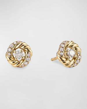 Petite Pave Infinity Stud Earrings