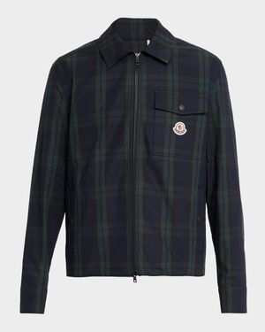 Men's Plaid Full-Zip Shirt Jacket