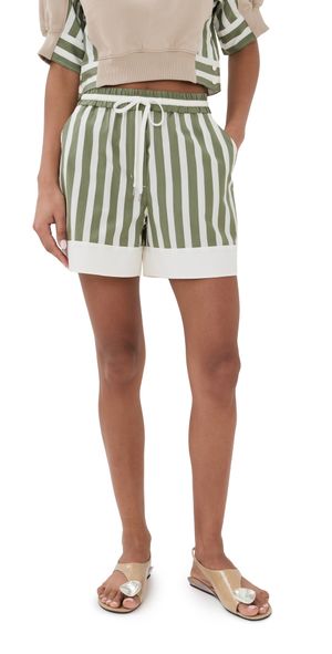 3.1 Phillip Lim Striped Boxer Shorts Thyme Multi L