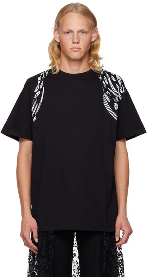McQueen Black Harness Skull T-Shirt