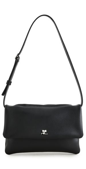 Courrèges Cuff Leather Mini Clutch Black One Size