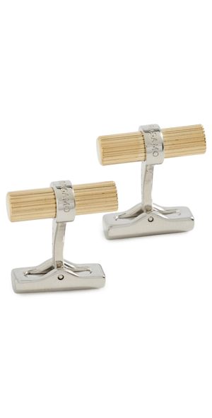 FERRAGAMO Clink Lighter Cufflinks Gold Tone One Size