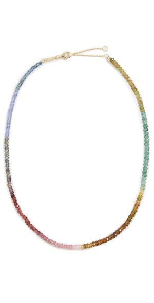 SHASHI Aisha Gemstone Necklace Muted Rainbow One Size