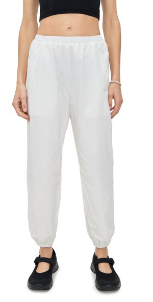 Eugenia Kim LOVE Martina Optic White Tennis Warm-Up Pants With Ankle Side Zippers Optic White M
