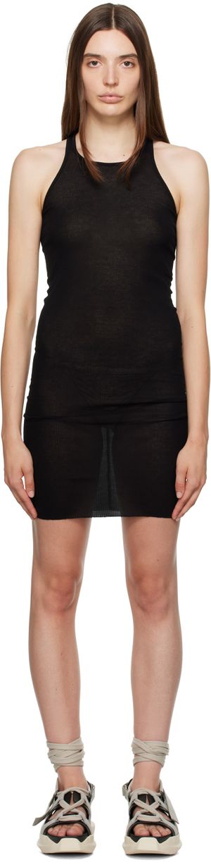 Rick Owens Black Rib Minidress