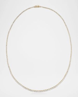 14K Gold Graduating Diamond Tennis Necklace