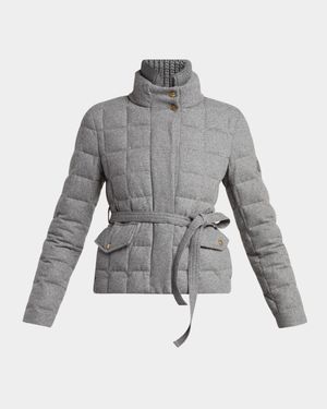 Bussettes Belted Short Down Jacket