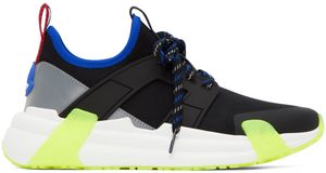 Moncler Black & Blue Lunarove Low Top Sneakers