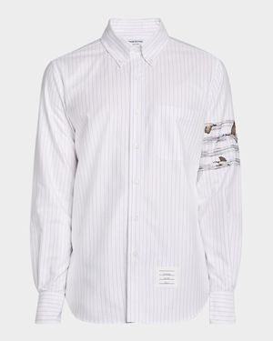 Men's 4-Bar Pinstripe Oxford Sport Shirt