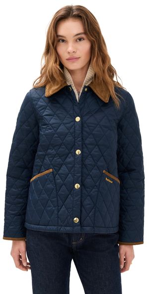 Barbour Icons Cropped Liddesdale Quilted Barn Jacket Navy/Classic 10