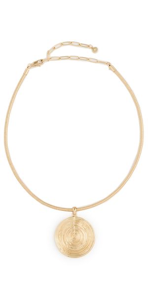 Ettika Statement Swirl Pendant Choker Gold One Size