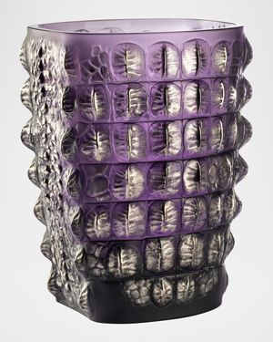 Croco Platinum Stamped Vase