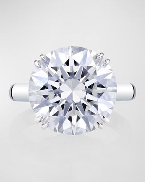 Platinum Round Solitaire Ring, 10.10tcw (Size 6.5)