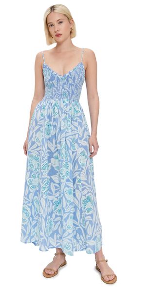 Free People Sweet Nothings Midi Dress Gardenia Combo M