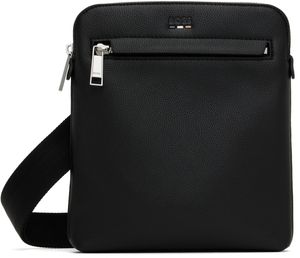 BOSS Black Grained Faux-Leather Bag
