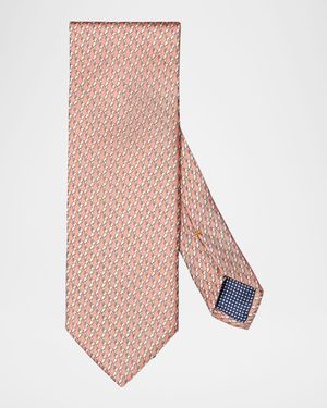 Men's Parrot-Print Silk Tie