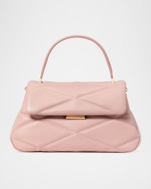 grace quilted leather top-handle bag