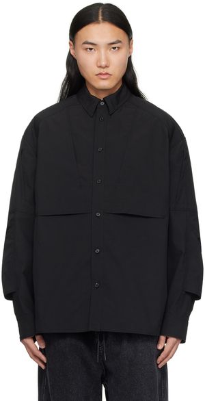 Juun.J Black Button Shirt